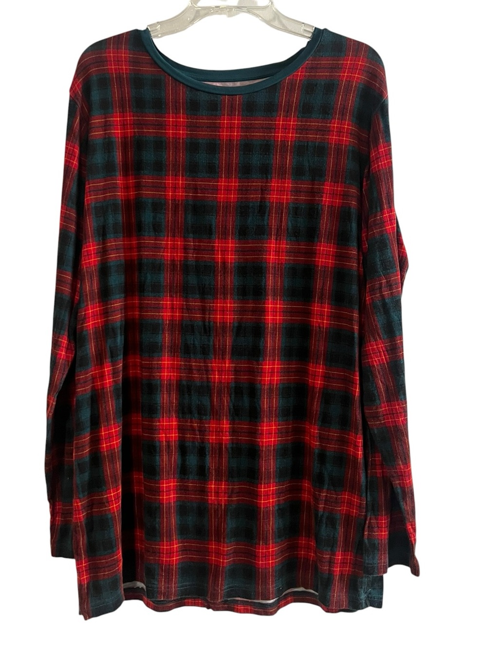Little Sleepies Red Green Plaid Long Sleeve Top X-Large